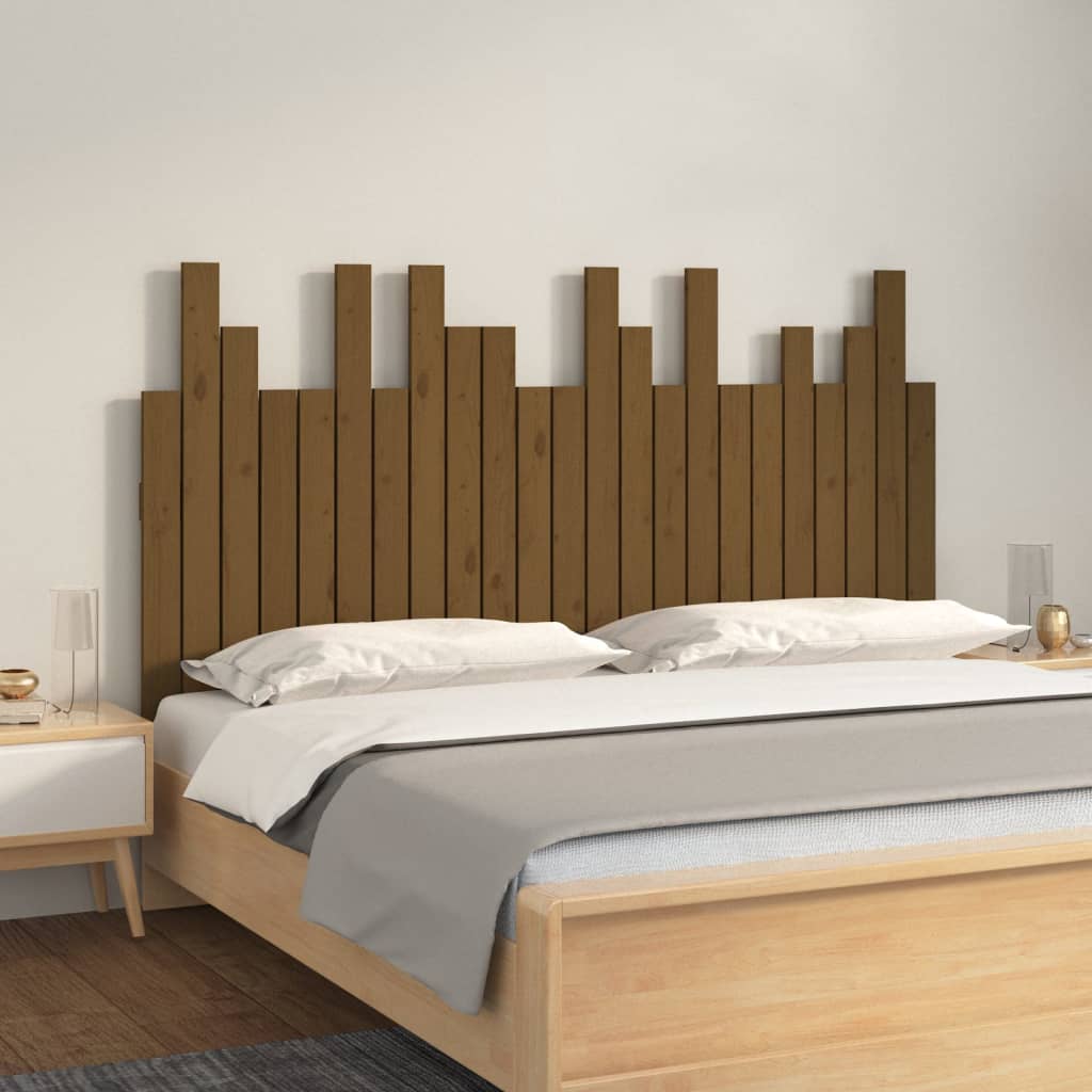 Tête de lit murale Marron miel 146,5x3x80 cm Bois massif de pin - XIOS