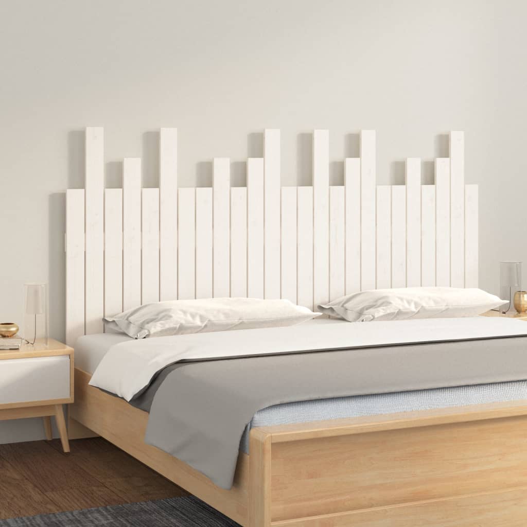 Tête de lit murale Blanc 159,5x3x80 cm Bois massif de pin - XIOS