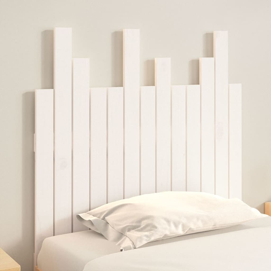 Tête de lit murale Blanc 82,5x3x80 cm Bois massif de pin - XIOS