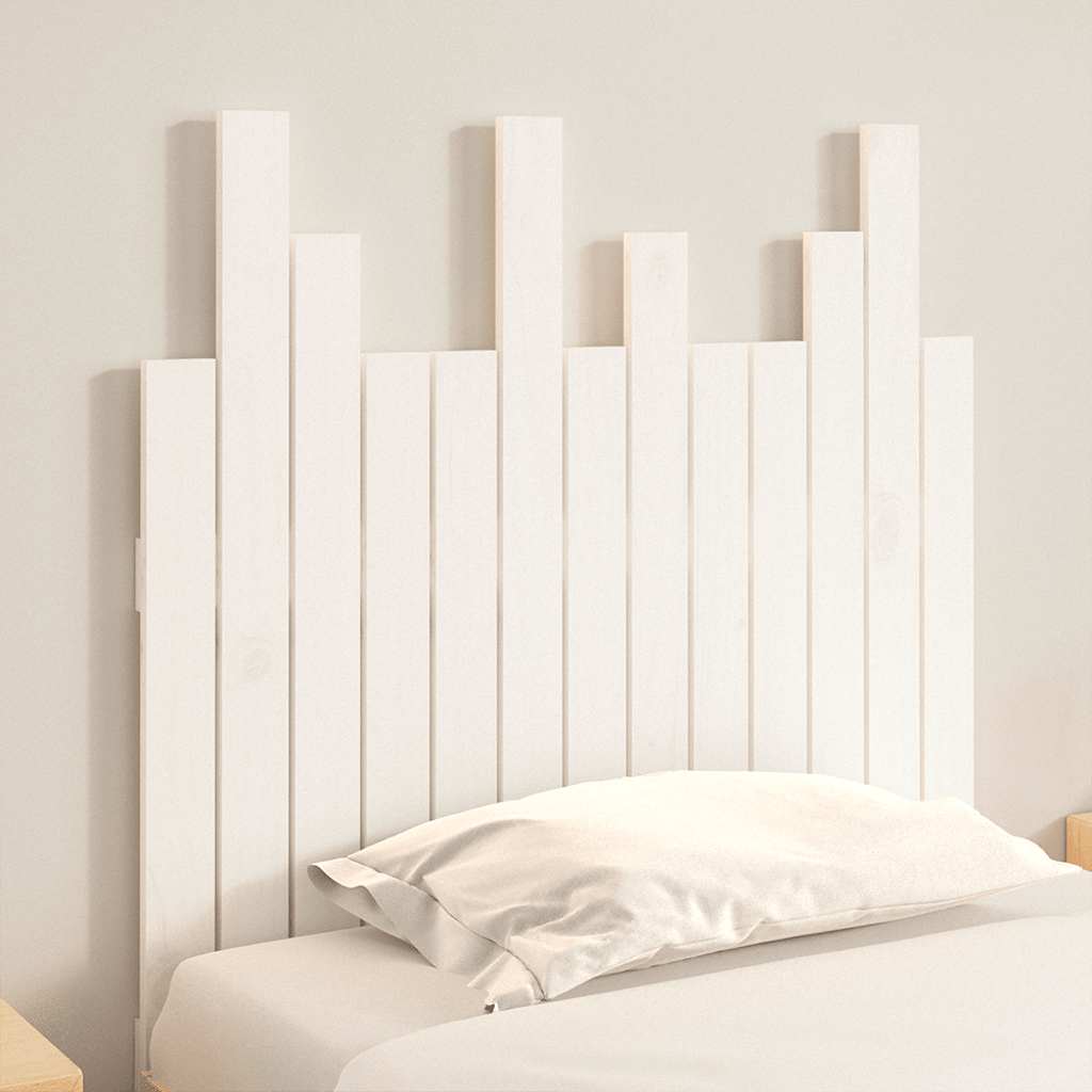Tête de lit murale Blanc 82,5x3x80 cm Bois massif de pin - XIOS