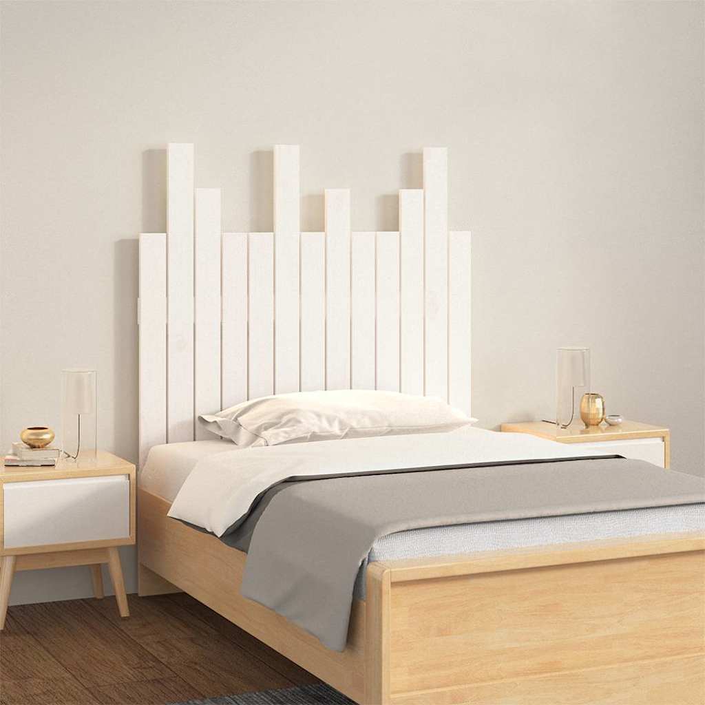 Tête de lit murale Blanc 82,5x3x80 cm Bois massif de pin - XIOS