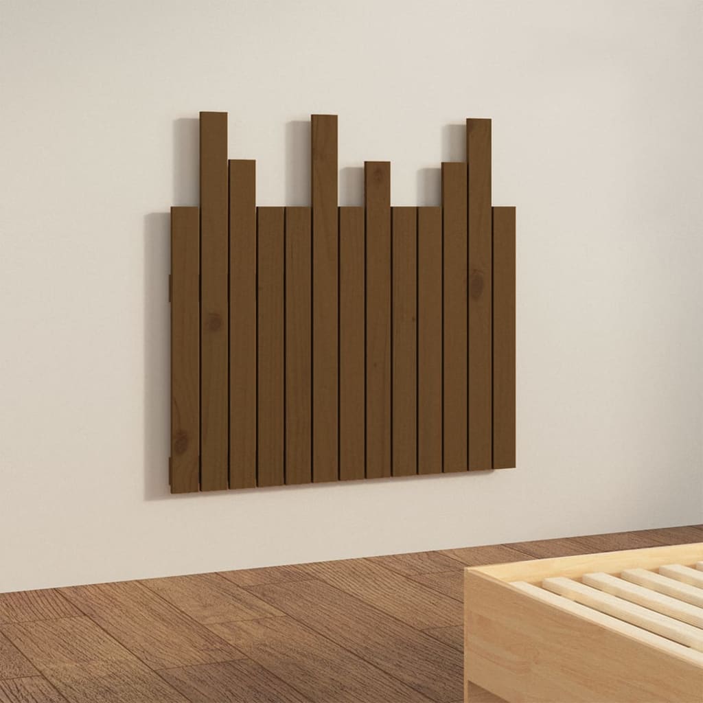 Tête de lit murale Marron miel 82,5x3x80 cm Bois massif de pin - XIOS