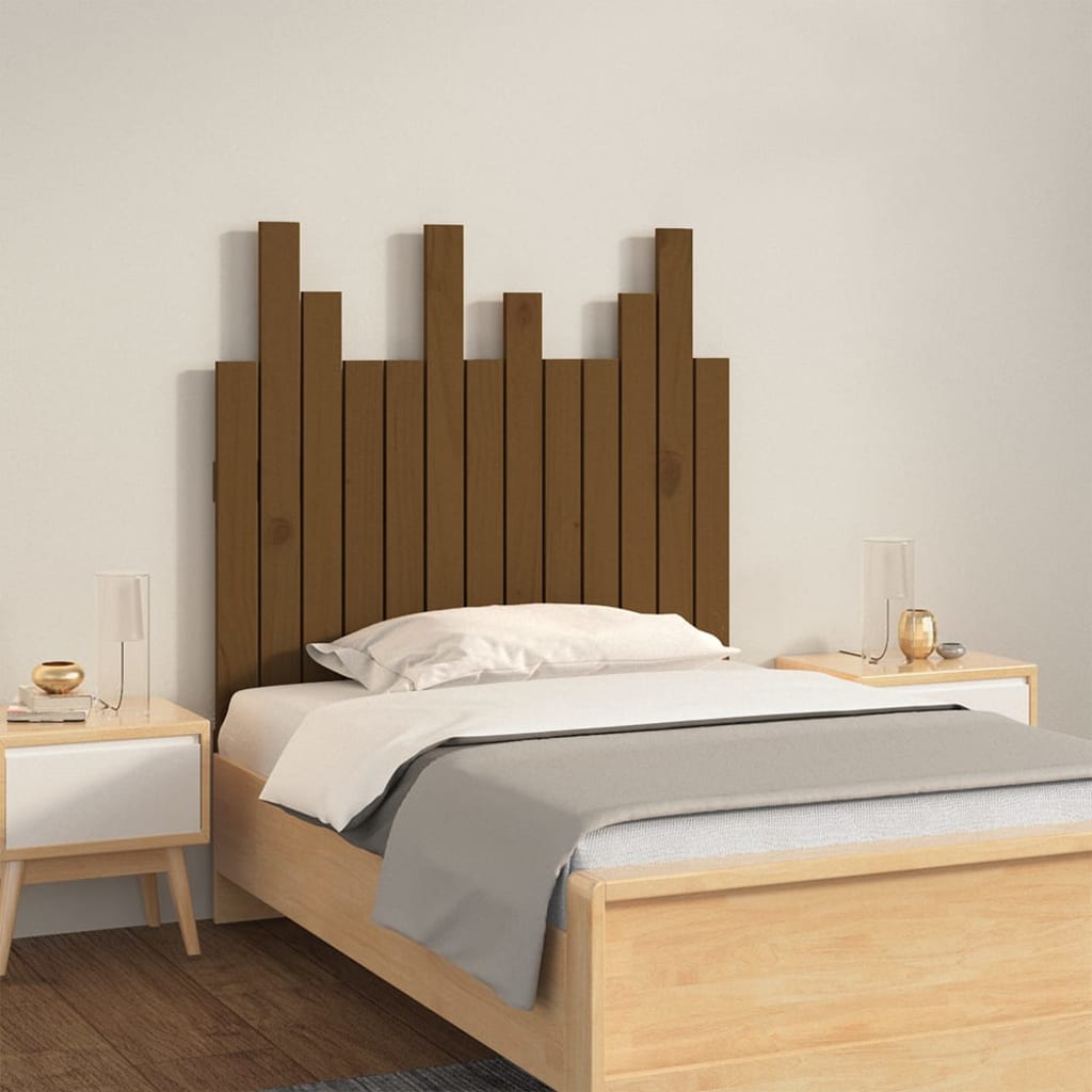 Tête de lit murale Marron miel 82,5x3x80 cm Bois massif de pin - XIOS