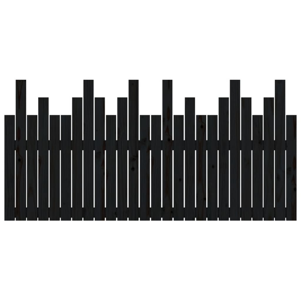 Tête de lit murale Noir 166x3x80 cm Bois massif de pin - XIOS