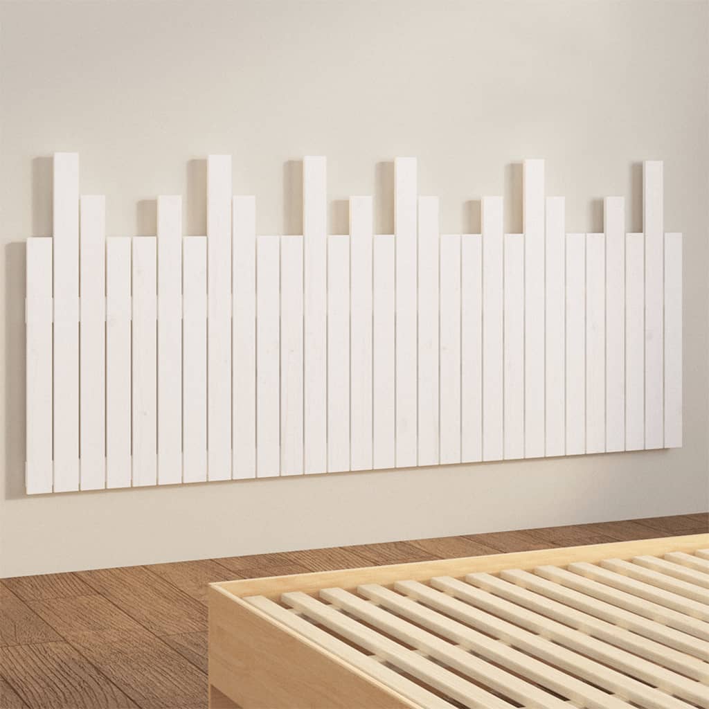 Tête de lit murale Blanc 185x3x80 cm Bois massif de pin - XIOS