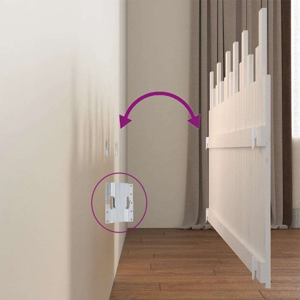 Tête de lit murale Blanc 185x3x80 cm Bois massif de pin - XIOS