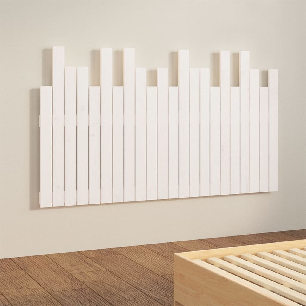 Tête de lit murale Blanc 140x3x80 cm Bois massif de pin - XIOS