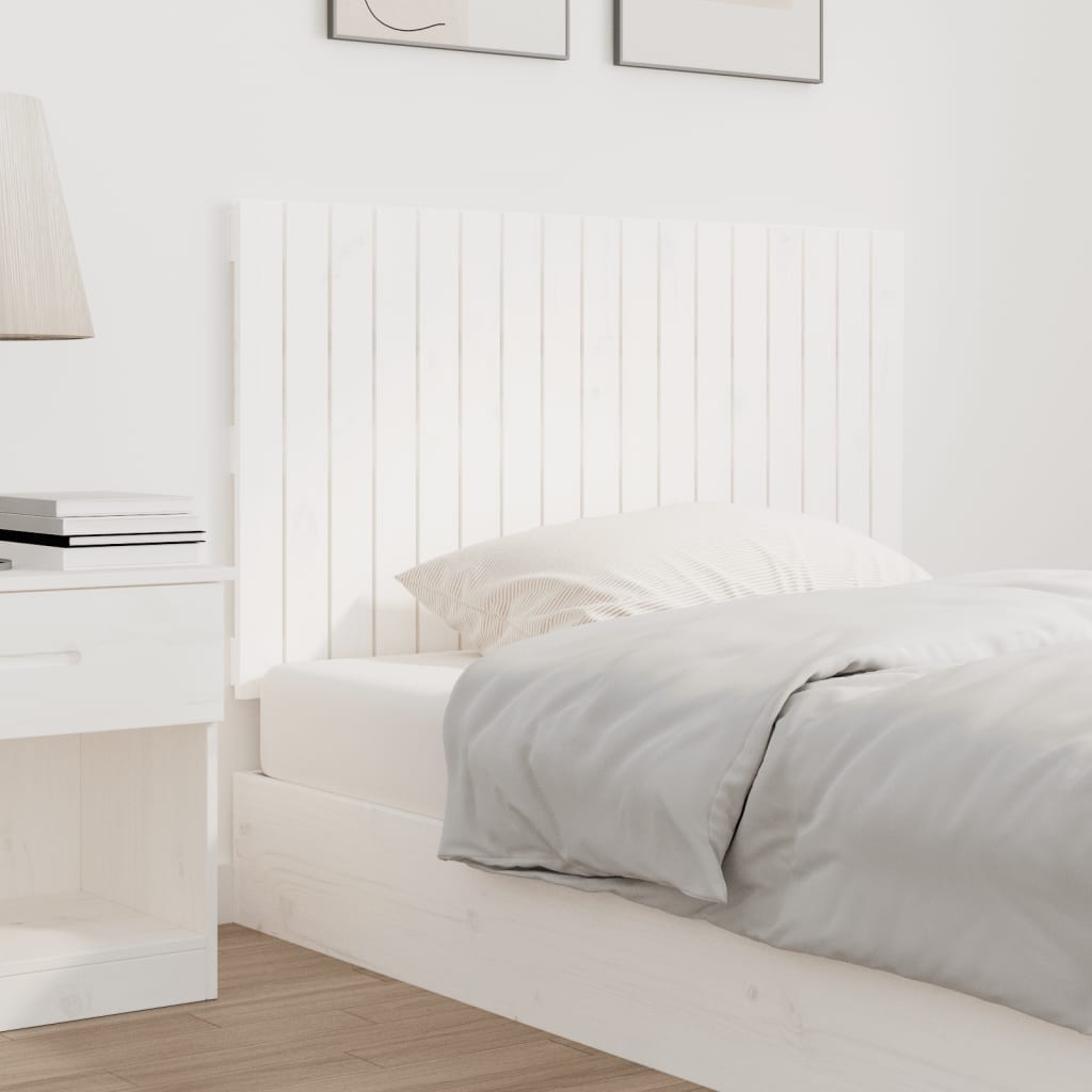 Tête de lit murale Blanc 108x3x60 cm Bois massif de pin - XIOS