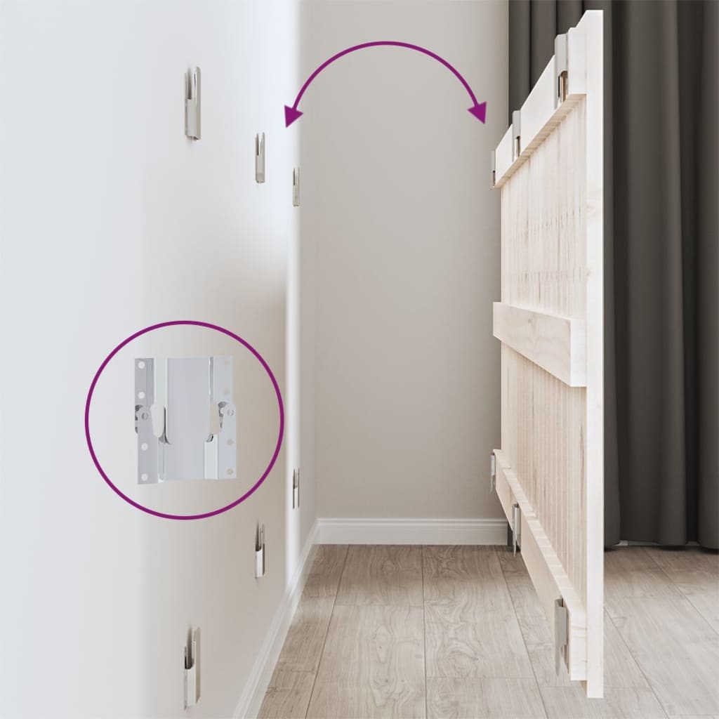 Tête de lit murale Blanc 159,5x3x60 cm Bois massif de pin - XIOS