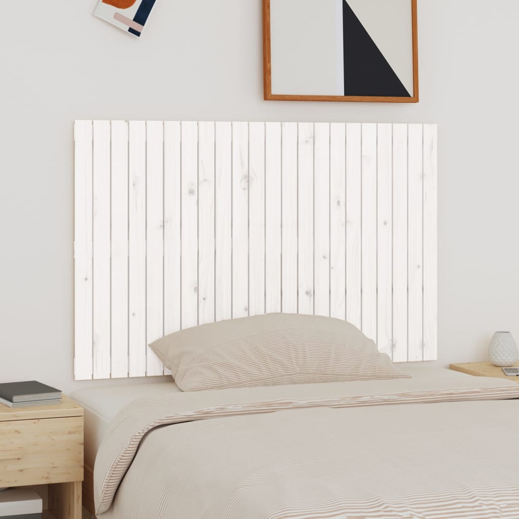 Tête de lit murale Blanc 140x3x90 cm Bois massif de pin - XIOS