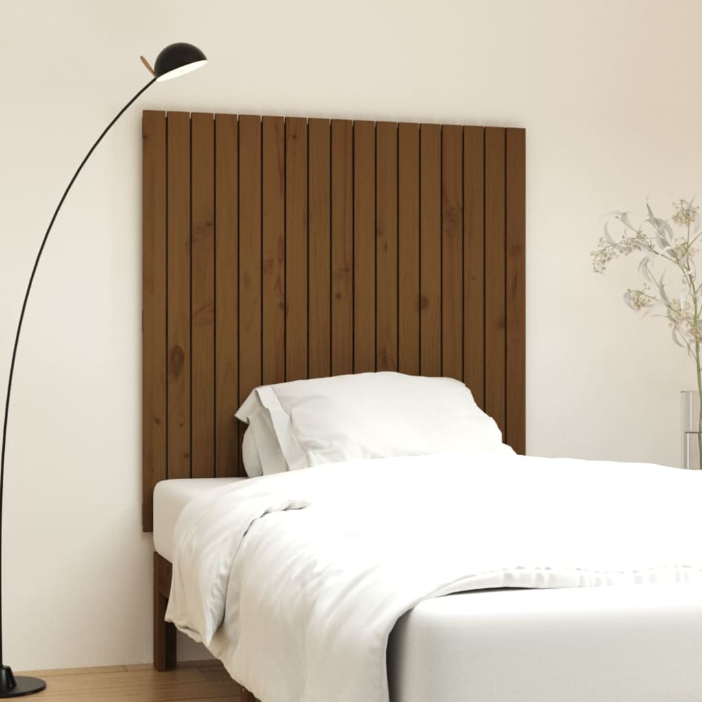 Tête de lit murale Marron miel 108x3x110 cm Bois massif de pin - XIOS