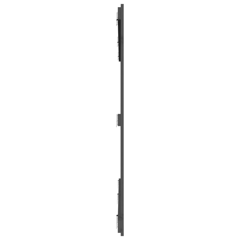 Tête de lit murale Gris 204x3x110 cm Bois massif de pin - XIOS