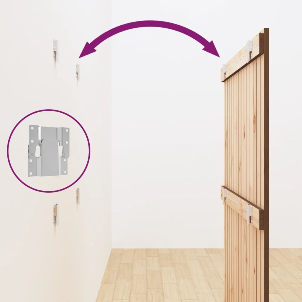 Tête de lit murale Marron miel 95,5x3x110 cm Bois massif de pin - XIOS