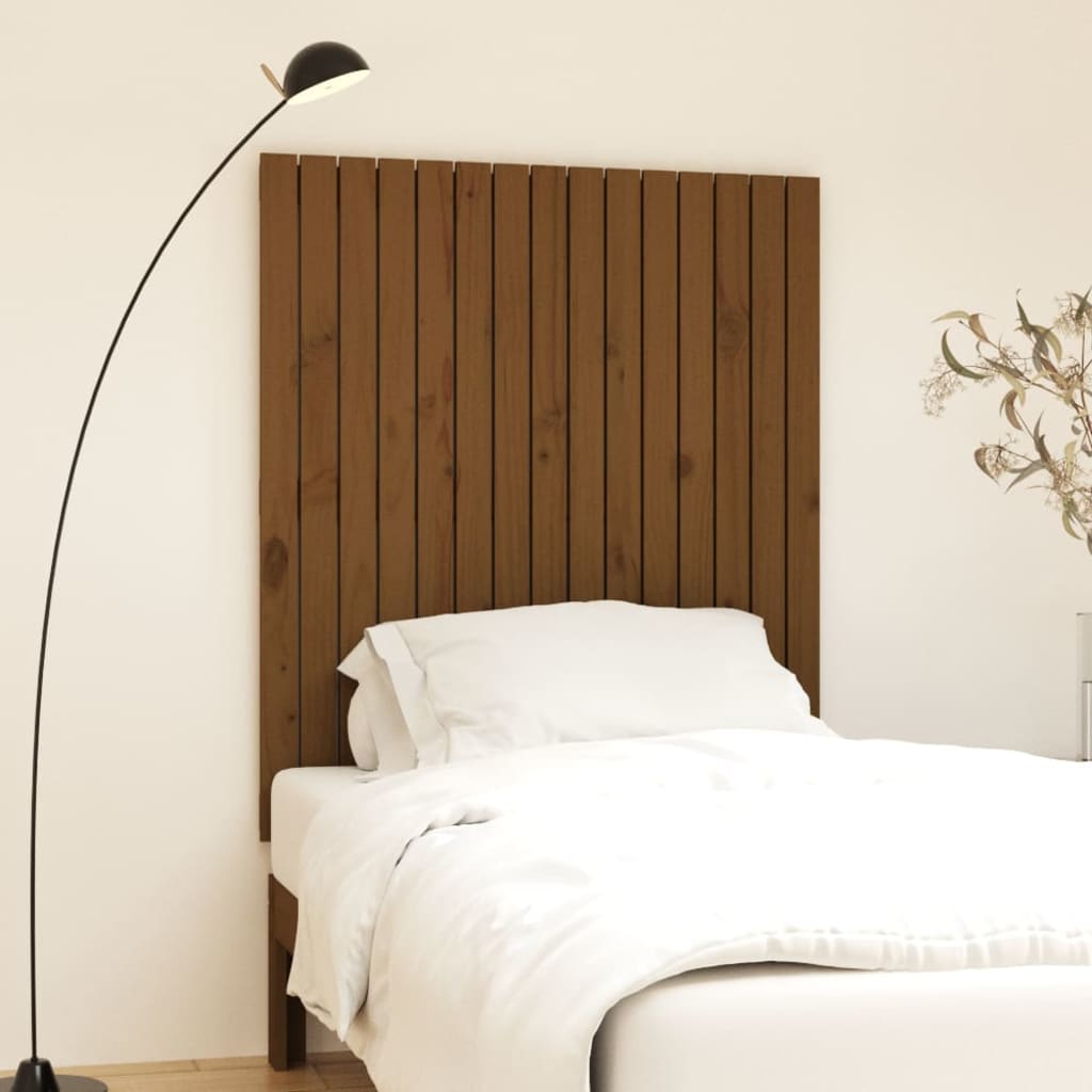 Tête de lit murale Marron miel 95,5x3x110 cm Bois massif de pin - XIOS