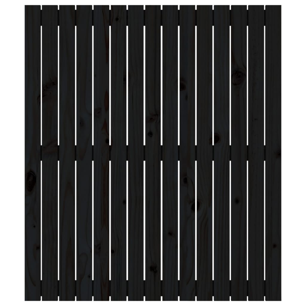 Tête de lit murale Noir 95,5x3x110 cm Bois massif de pin - XIOS