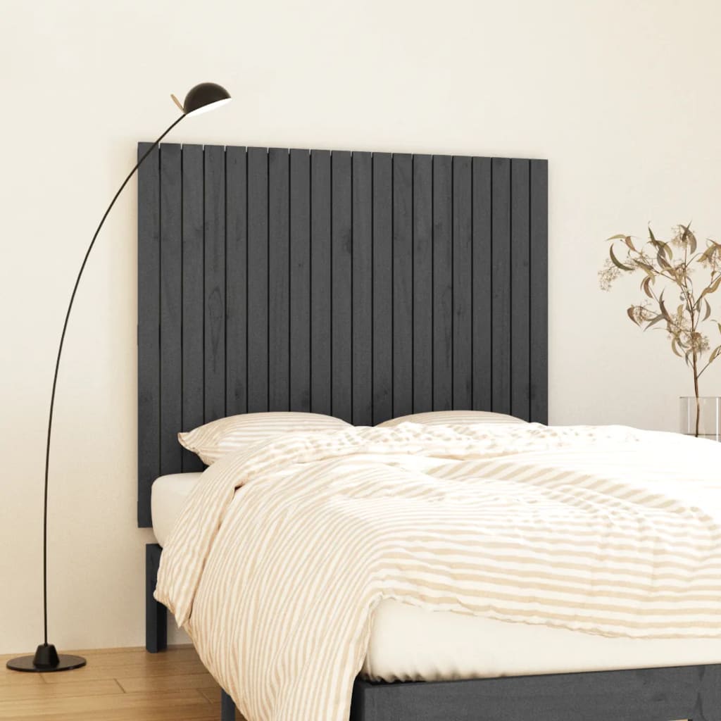Tête de lit murale Gris 127,5x3x110 cm Bois massif de pin - XIOS