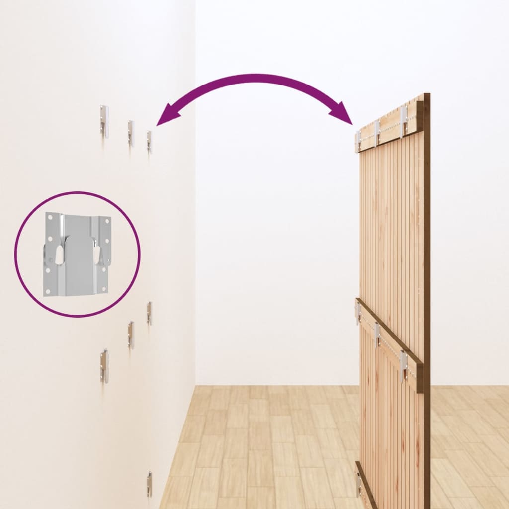 Tête de lit murale Marron miel 127,5x3x110cm Bois massif de pin - XIOS