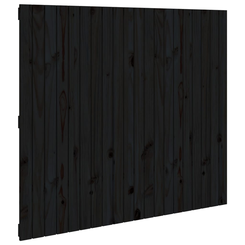 Tête de lit murale Noir 127,5x3x110 cm Bois massif de pin - XIOS