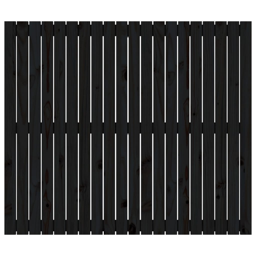 Tête de lit murale Noir 127,5x3x110 cm Bois massif de pin - XIOS