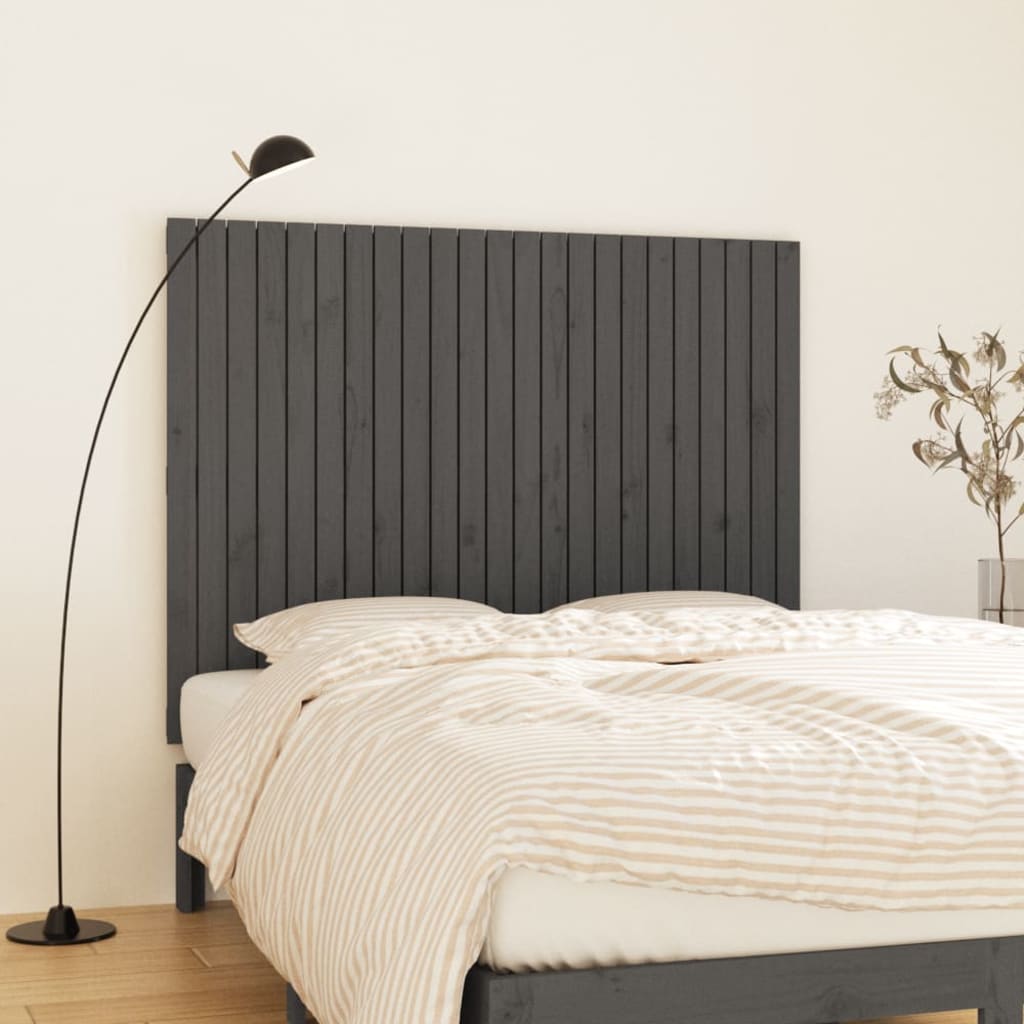 Tête de lit murale Gris 146,5x3x110 cm Bois massif de pin - XIOS