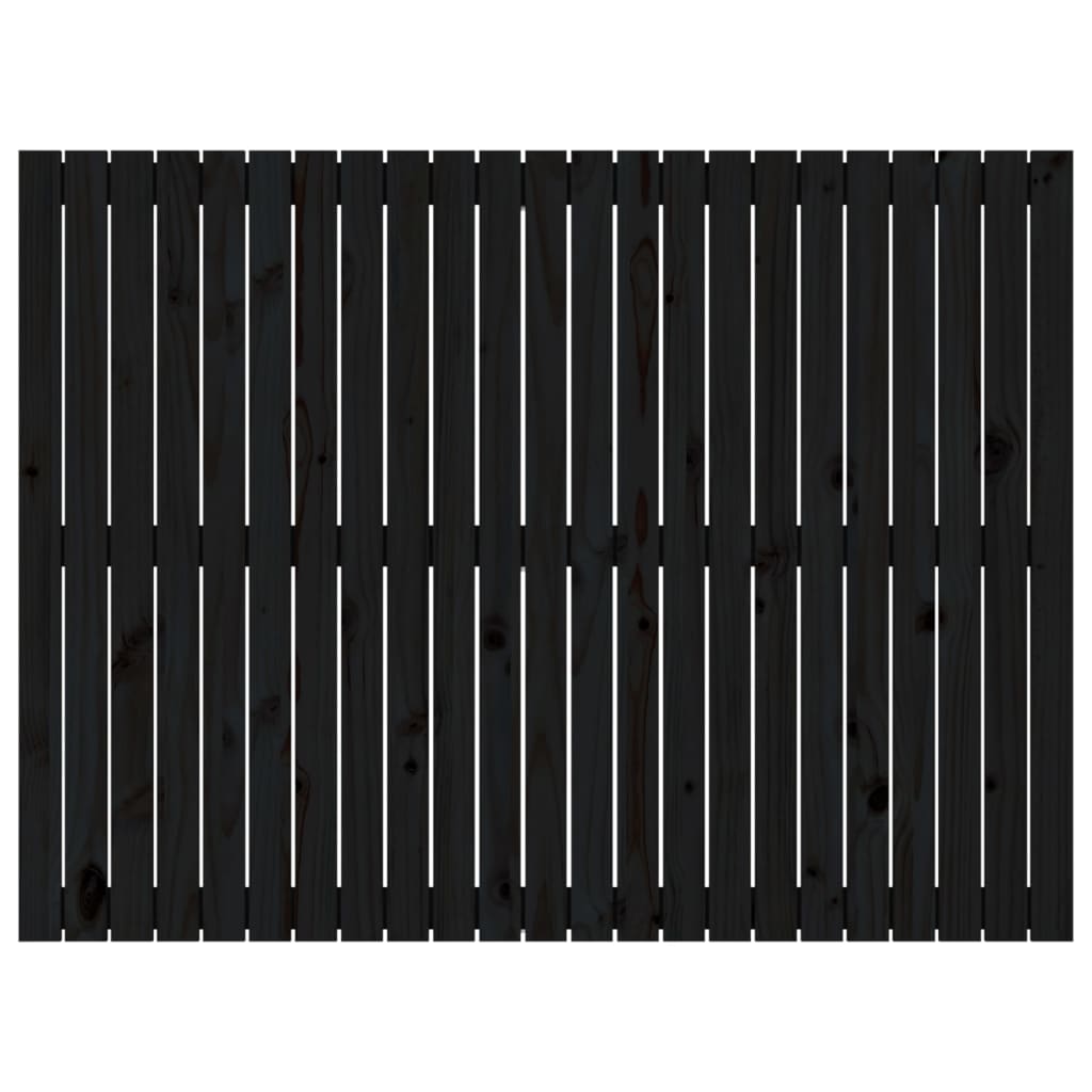 Tête de lit murale Noir 146,5x3x110 cm Bois massif de pin - XIOS