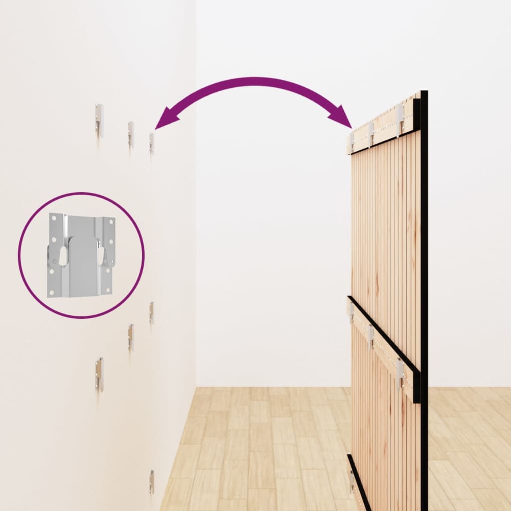 Tête de lit murale Noir 146,5x3x110 cm Bois massif de pin - XIOS