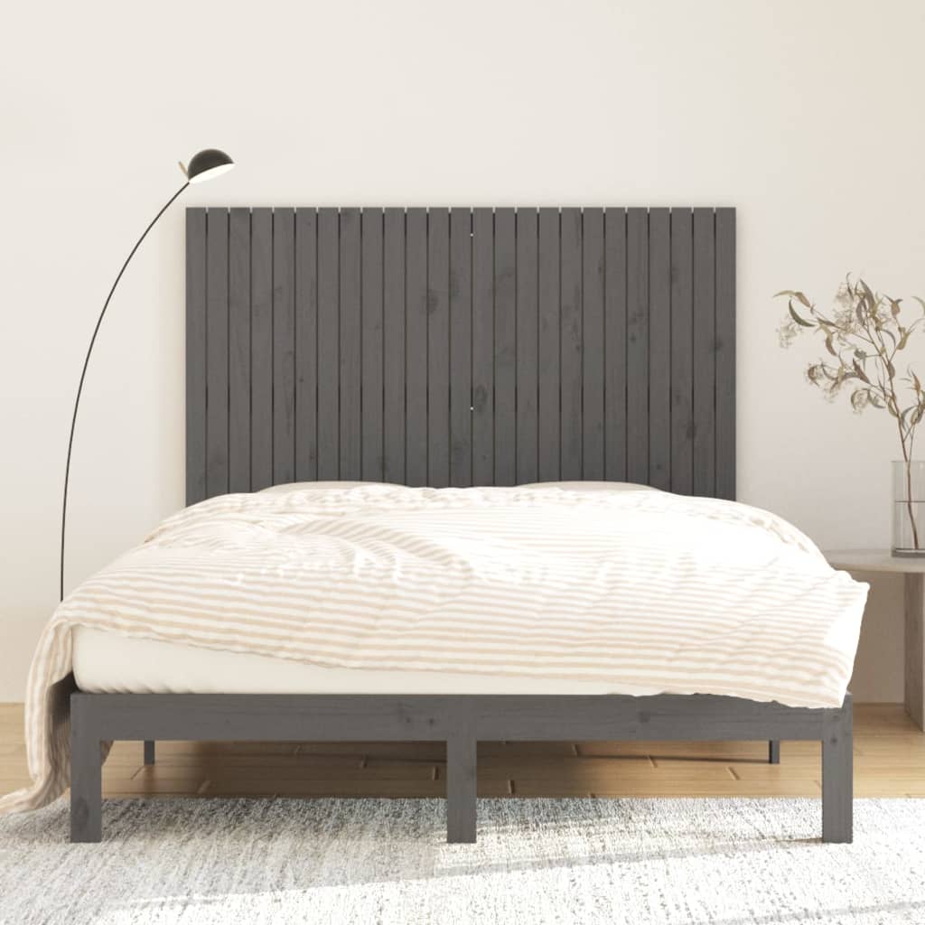 Tête de lit murale Gris 159,5x3x110 cm Bois massif de pin - XIOS