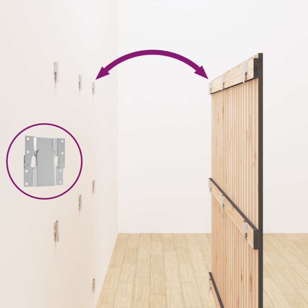 Tête de lit murale Gris 159,5x3x110 cm Bois massif de pin - XIOS