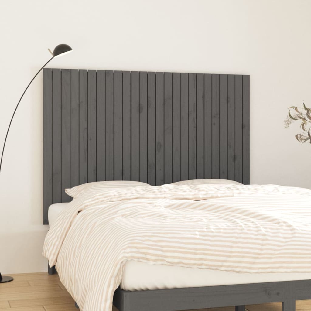 Tête de lit murale Gris 159,5x3x110 cm Bois massif de pin - XIOS