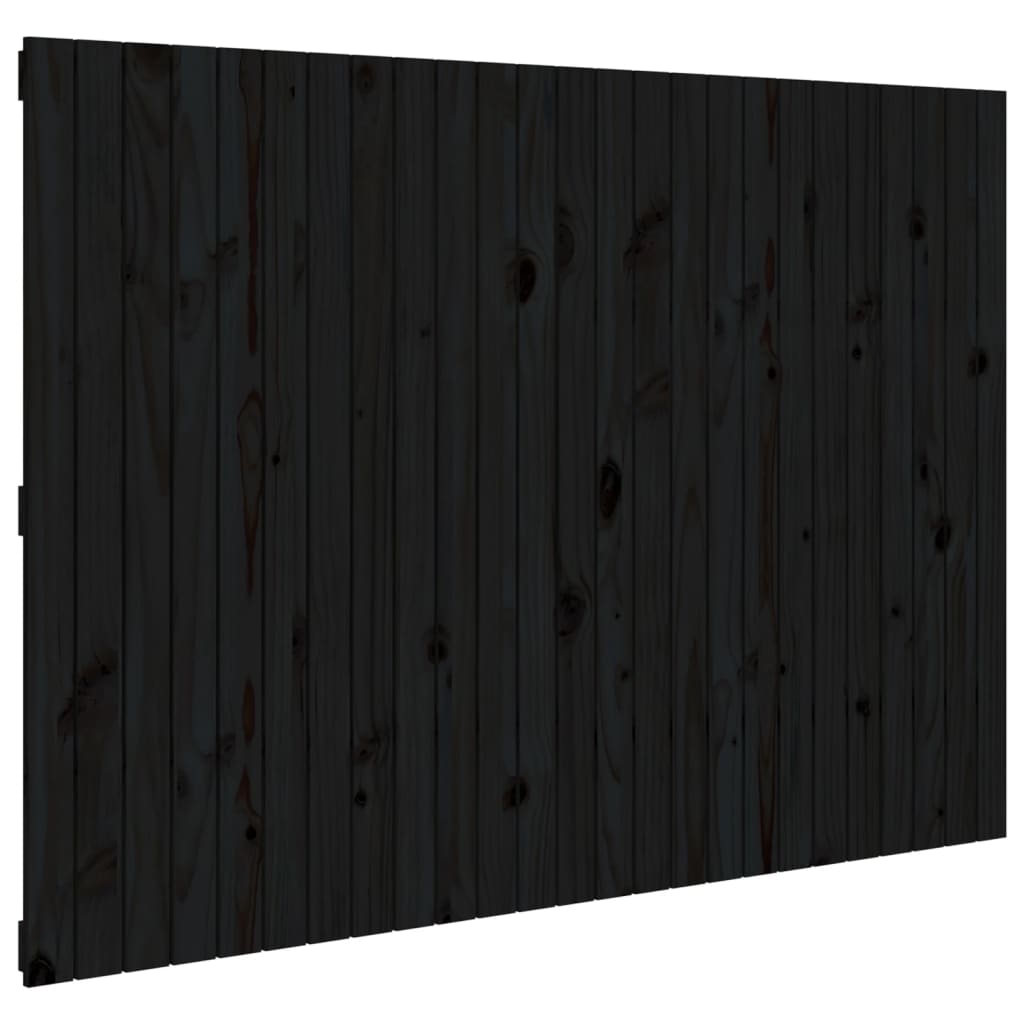 Tête de lit murale Noir 159,5x3x110 cm Bois massif de pin - XIOS