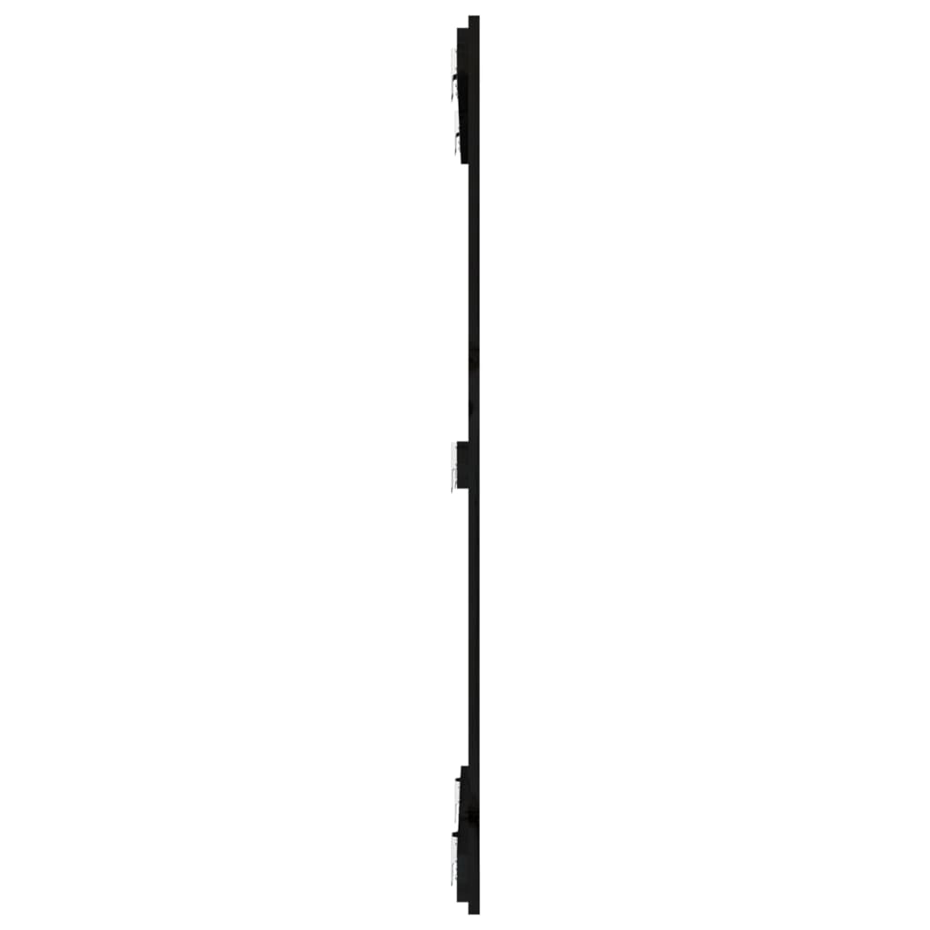 Tête de lit murale Noir 82,5x3x110 cm Bois massif de pin - XIOS