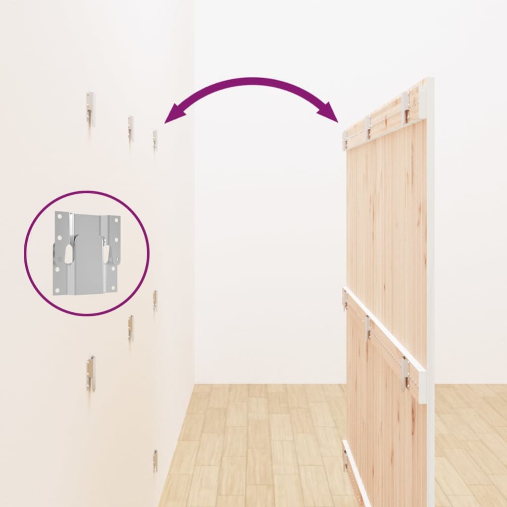 Tête de lit murale Blanc 166x3x110 cm Bois massif de pin - XIOS