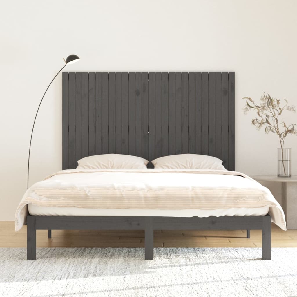 Tête de lit murale Gris 166x3x110 cm Bois massif de pin - XIOS