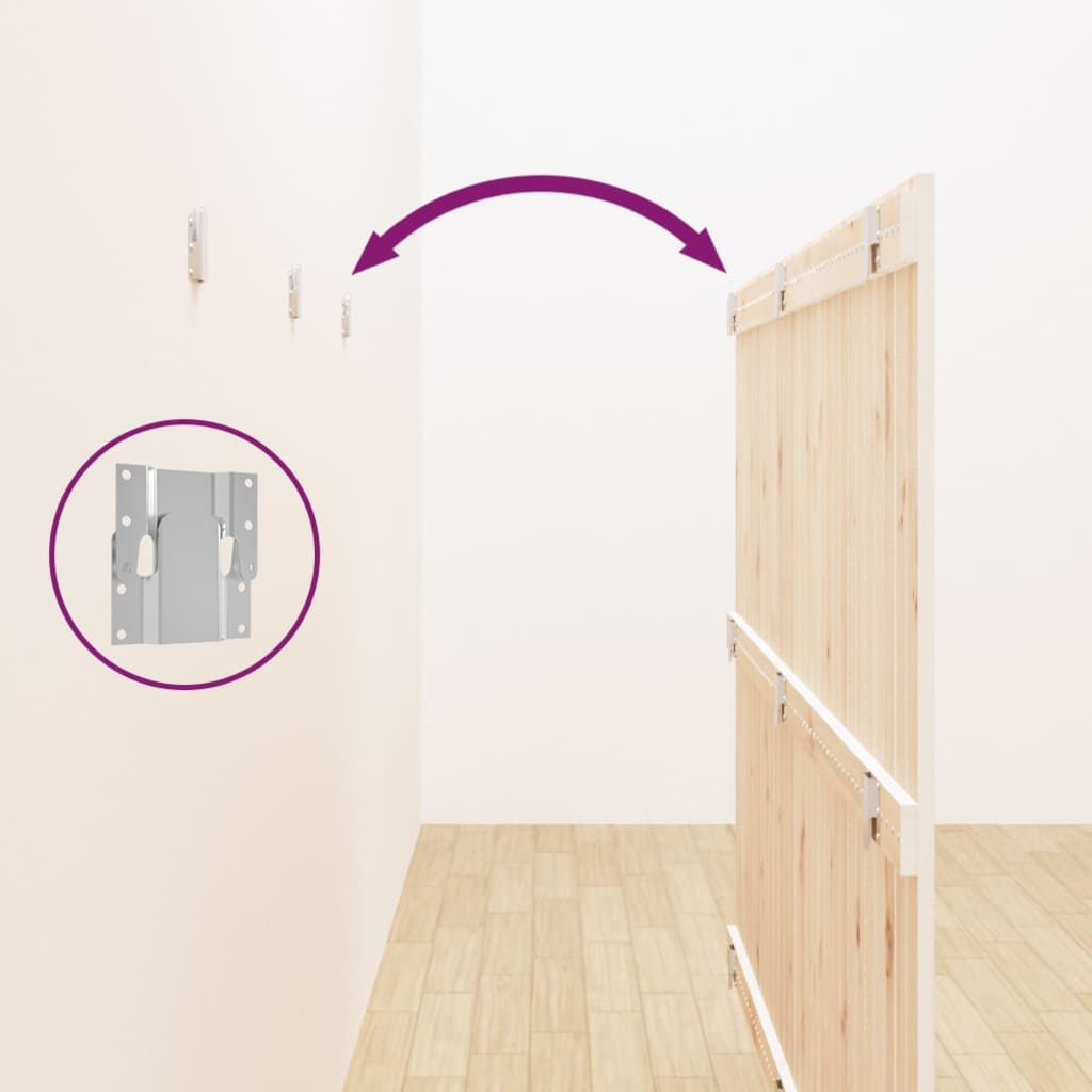 Tête de lit murale Blanc 185x3x110 cm Bois massif de pin - XIOS