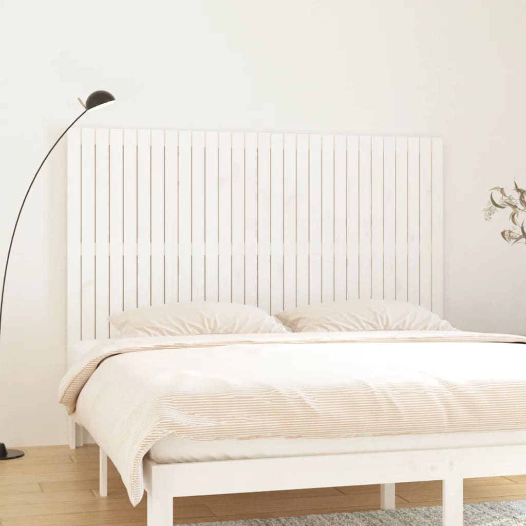Tête de lit murale Blanc 185x3x110 cm Bois massif de pin - XIOS