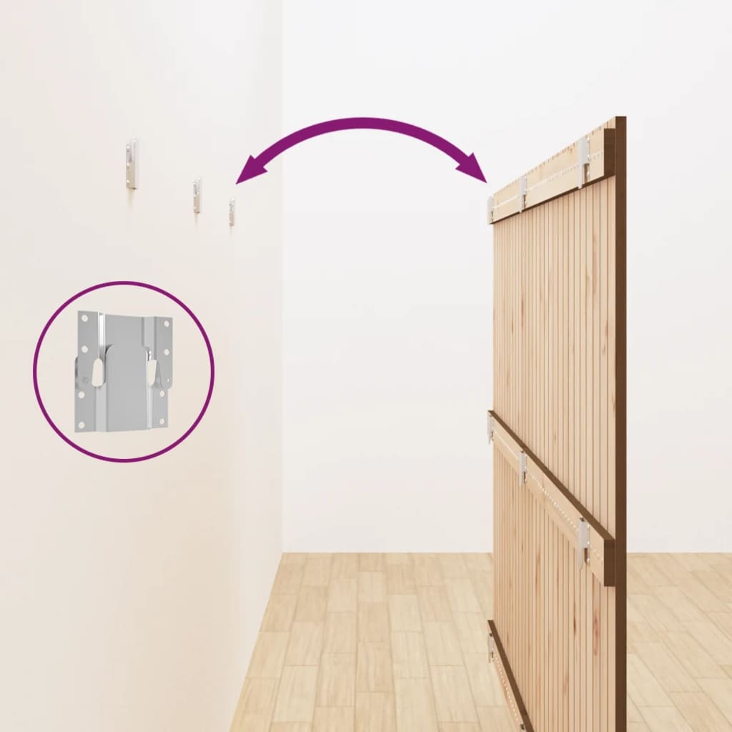 Tête de lit murale Marron miel 185x3x110 cm Bois massif de pin - XIOS