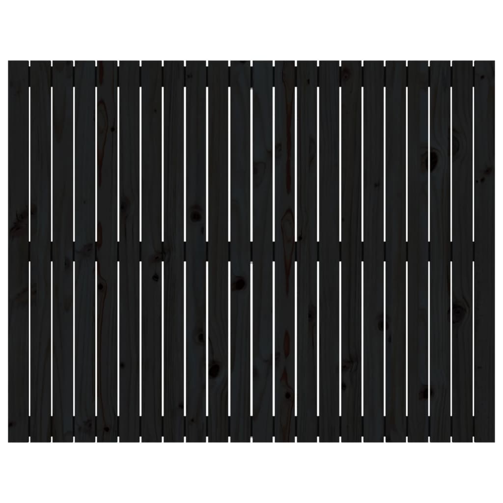 Tête de lit murale Noir 140x3x110 cm Bois massif de pin - XIOS