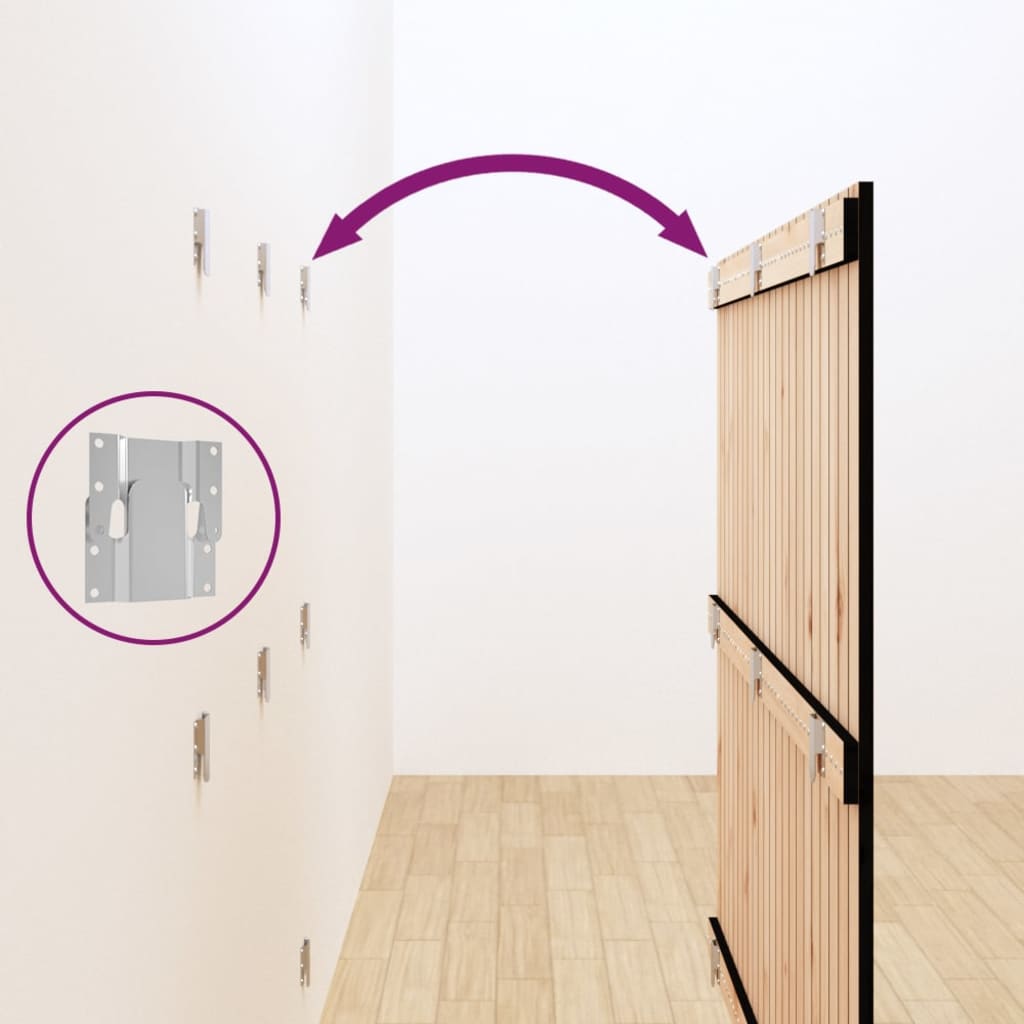 Tête de lit murale Noir 140x3x110 cm Bois massif de pin - XIOS