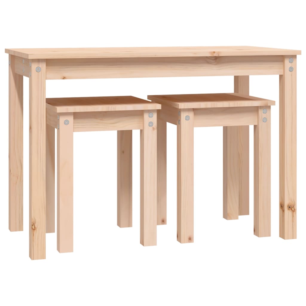 Tables gigognes 3 pcs Bois de pin massif - XIOS