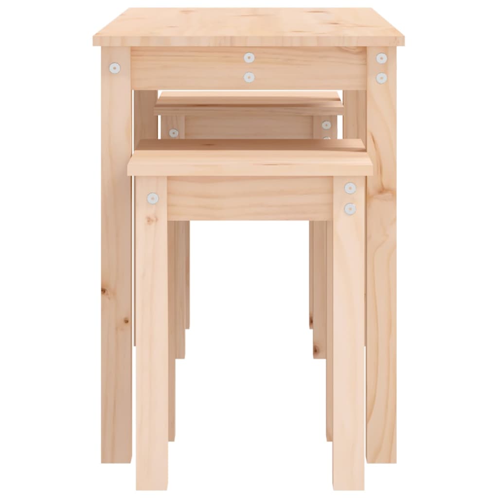 Tables gigognes 3 pcs Bois de pin massif - XIOS