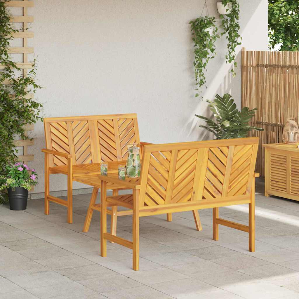 Ensemble de salon de jardin 3 pcs Marron Bois d'Acacia Massif