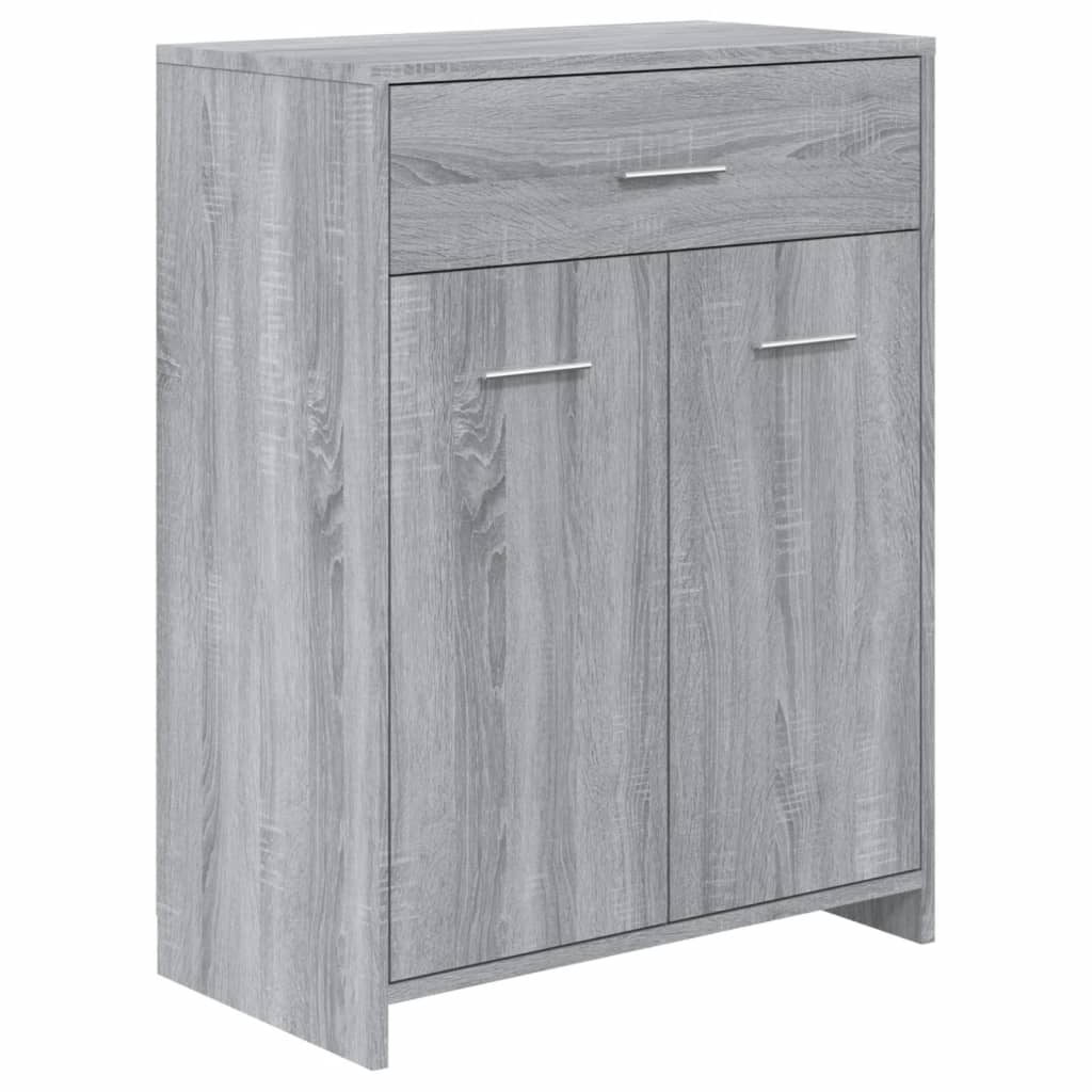 Ensemble de meubles de salle de bain 4 pcs Sonoma gris