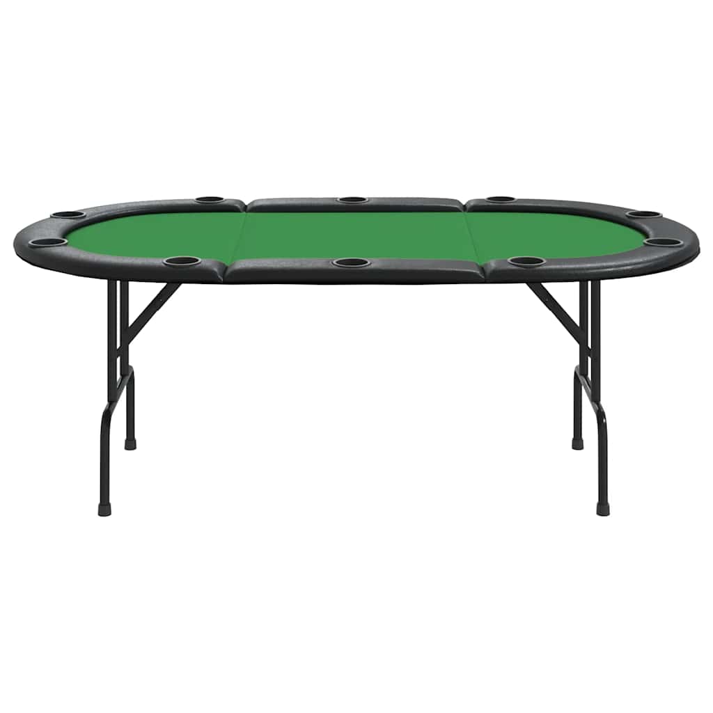Table de poker pliable 10 joueurs Vert 207x106x76 cm