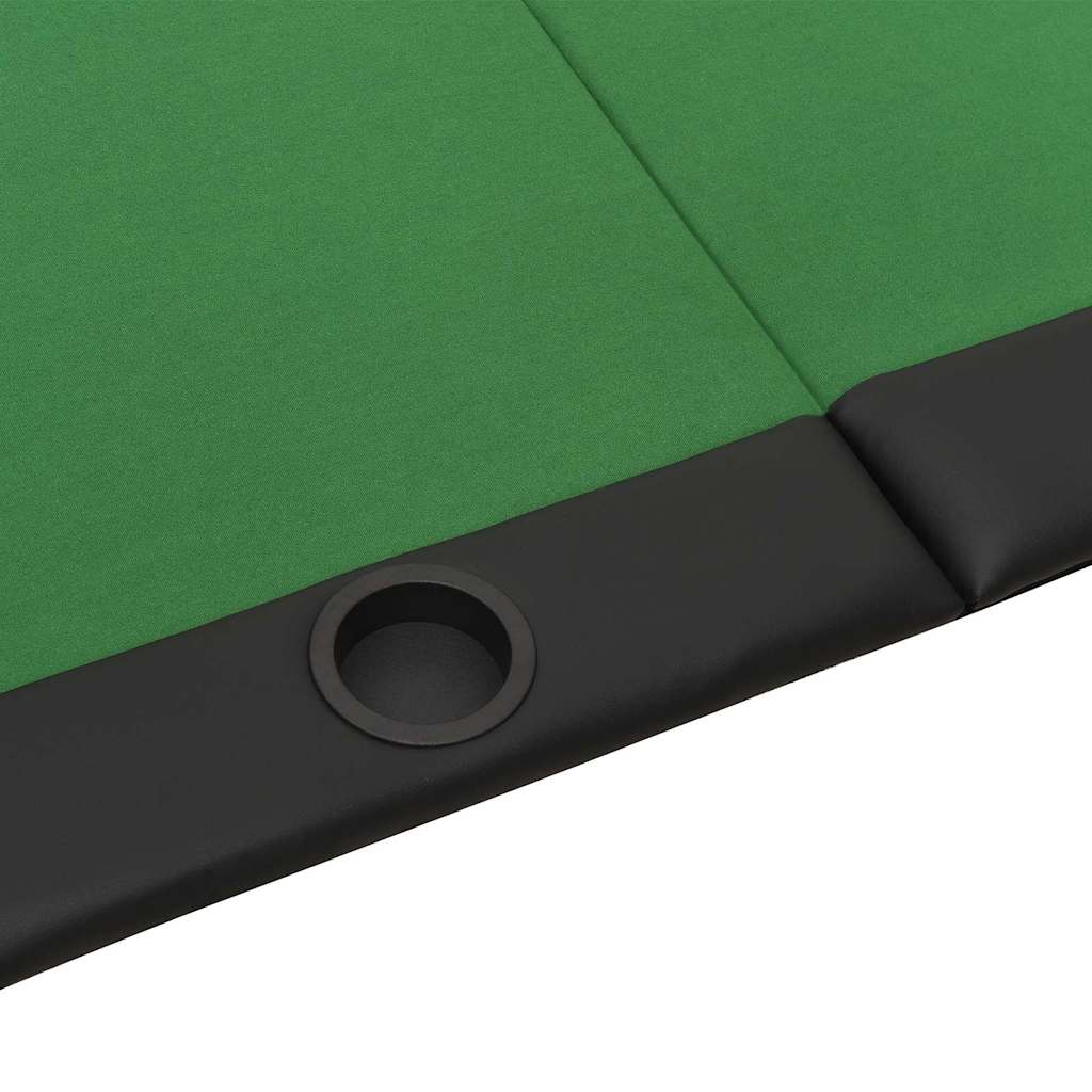 Table de poker pliable 10 joueurs Vert 207x106x76 cm