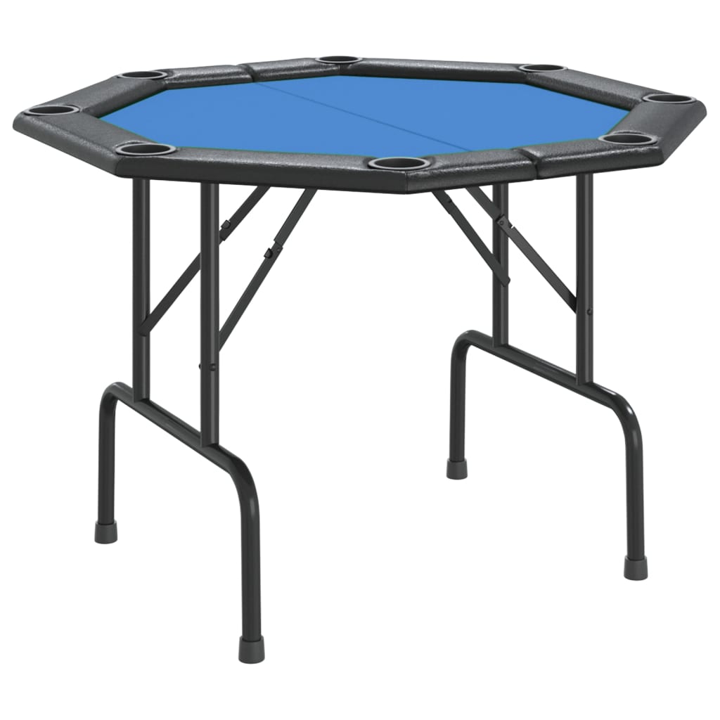 Table de poker pliable 8 joueurs Bleu 108x108x75 cm - XIOS