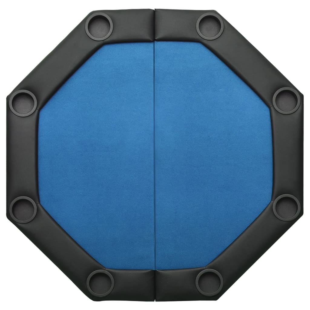 Table de poker pliable 8 joueurs Bleu 108x108x75 cm - XIOS