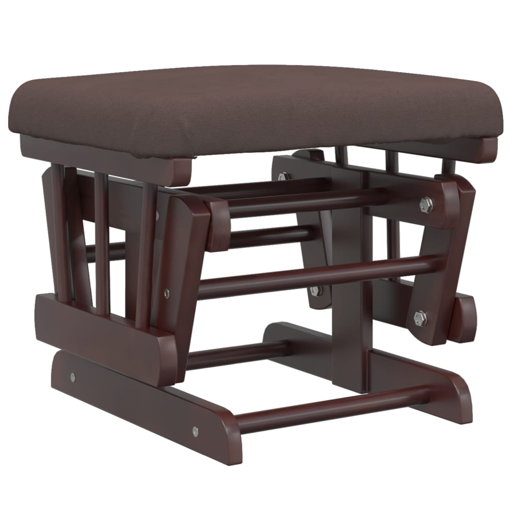 Chaise berçante avec repose-pied Marron Tissu - XIOS