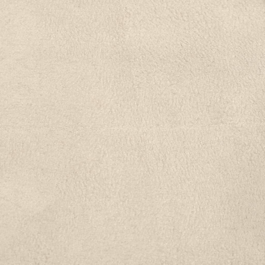 Chaise berçante avec repose-pied Blanc crème Tissu - XIOS