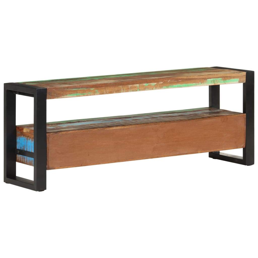 Meuble TV 120x30x45 cm Bois massif de récupération - XIOS