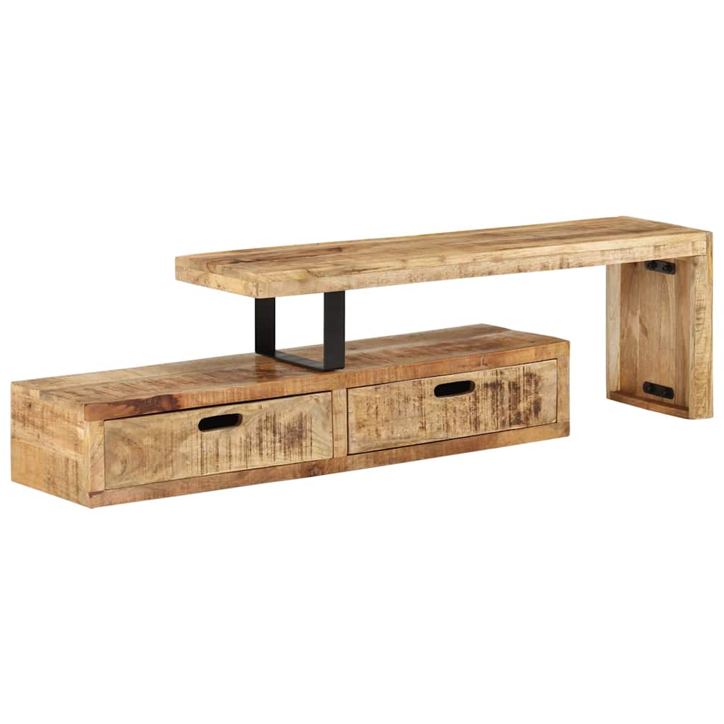 Meuble TV (118-200) x 30 x 40 cm en bois massif de manguier - XIOS